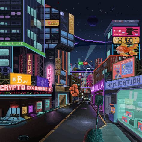 pixel cyberpunk city